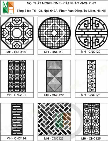  Bảng mẫu vách cnc 14