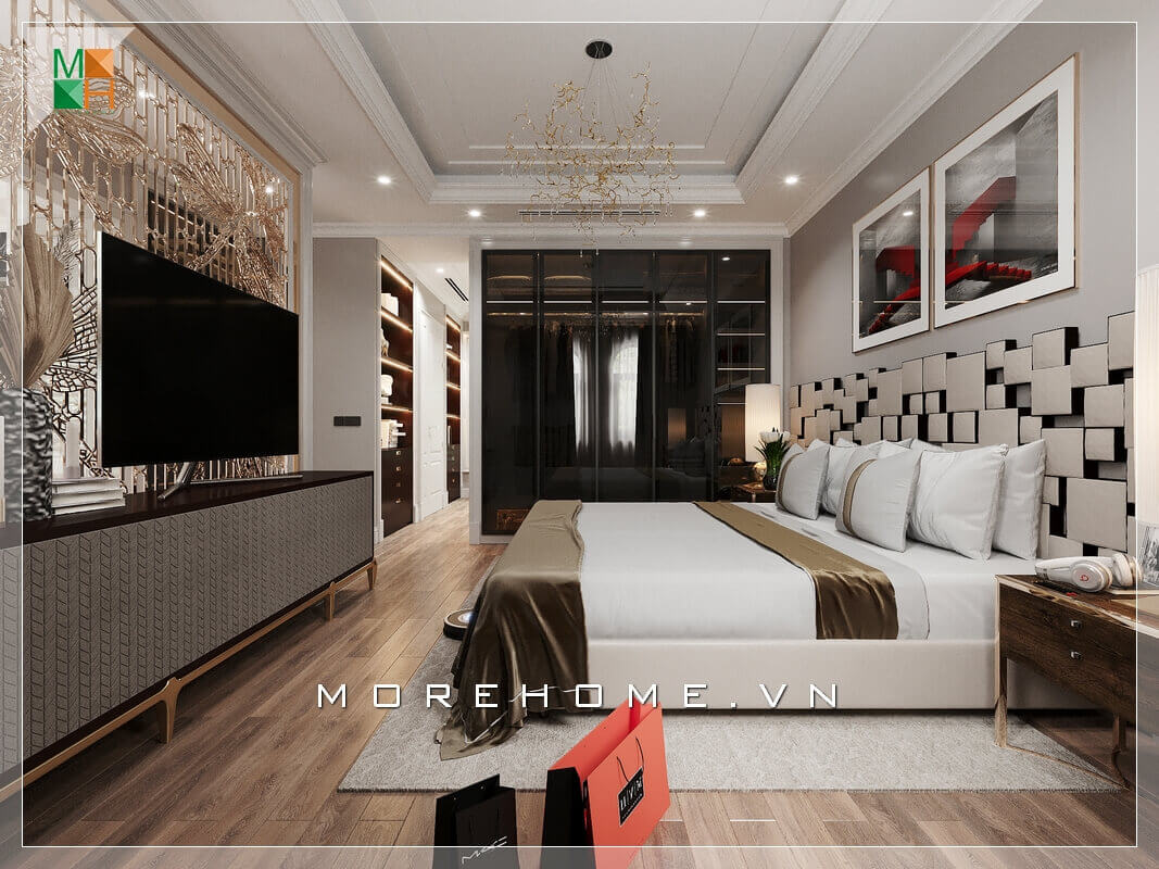 Ấn tượng với hai tranh canvas đẹp và độc đáo biến căn phòng ngủ chung cư, biệt thự, nhà phố trở nên sinh động và đẹp hơn. Thiết kế phòng ngủ chung cư