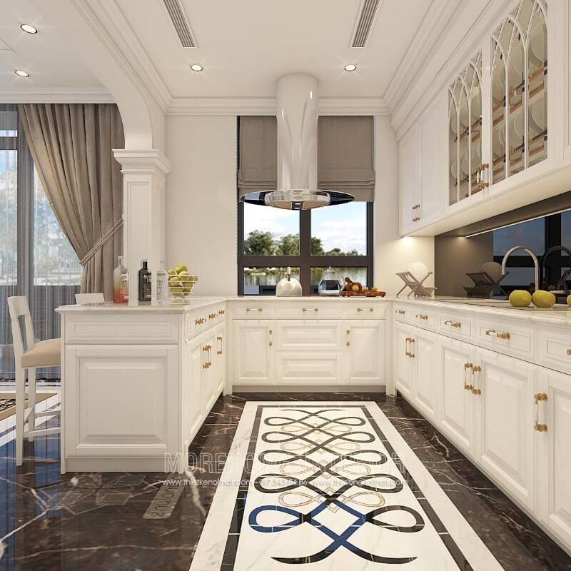 Tủ bếp sang trọng này được coi là một trong những thế mạnh tại Morehome. Tủ bếp đẹp, tủ bếp đẹp hiện đại, tủ bếp An Cường, tủ bếp cao cấp