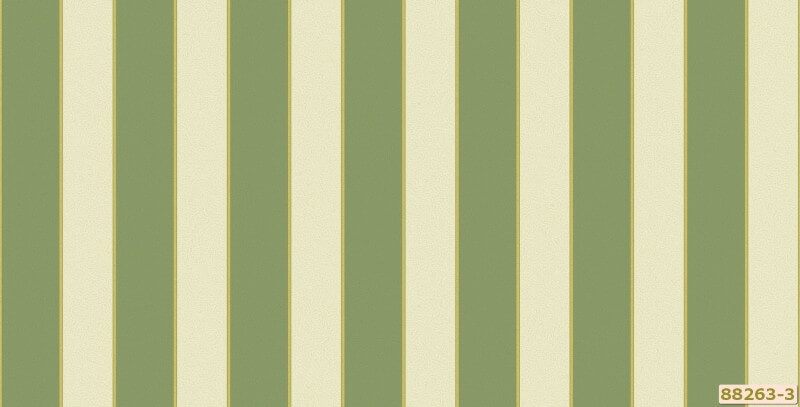 Giấy dán tường với họa tiết kẻ sọc màu xanh sẽ giúp căn phòng của bạn xanh tươi hơn rất nhiều