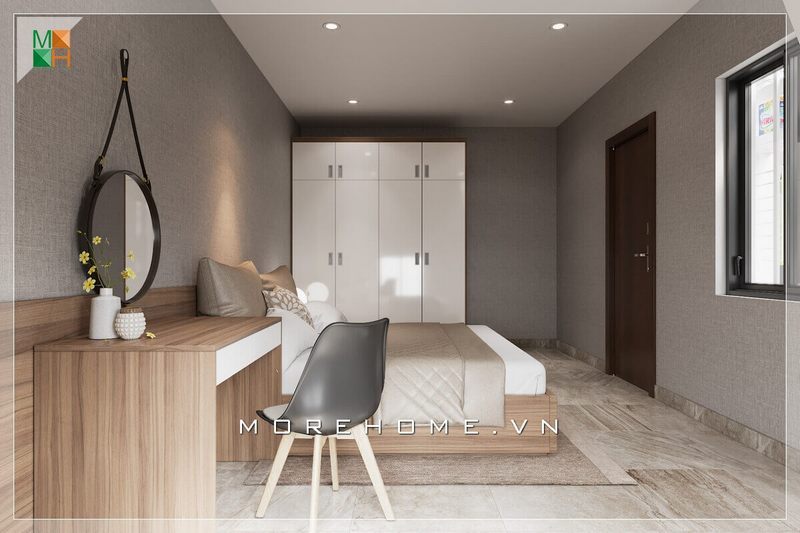 Mẫu thiết kế Nội thất phòng ngủ tiện nghi và sang trọng cho chung cư