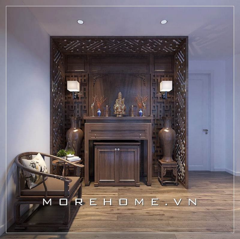 Tổng hợp + 16 mẫu bàn thờ gỗ đẹp cho Thiết kế căn hộ chung cư